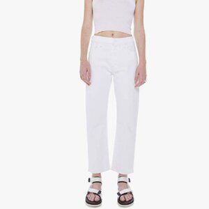 MOTHER Superior sz 30 The Ditcher Crop Totally Innocent White Denim Jeans Luxury